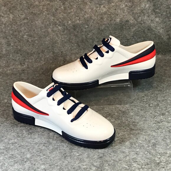 Melissa + Fila Blue White Women's Lace Up Sneakers - Picture 2 of 11